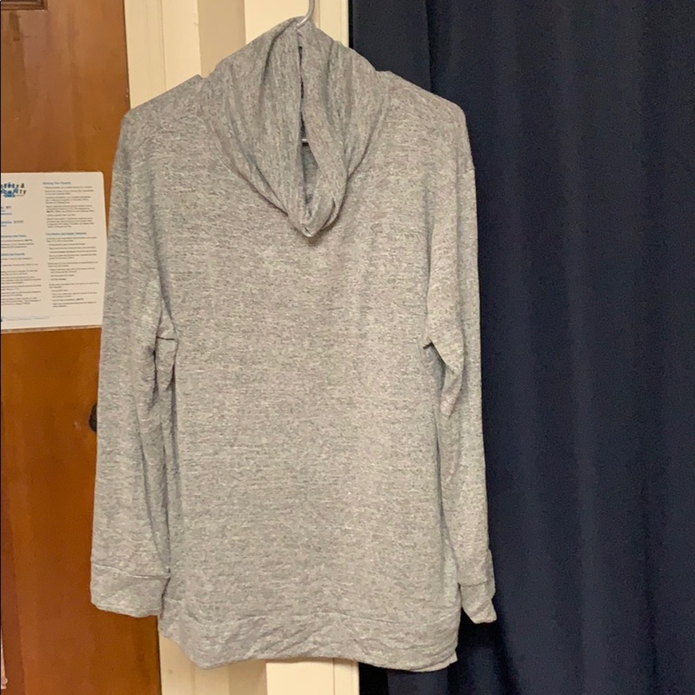 Grey Cowl Neck Lounge Top